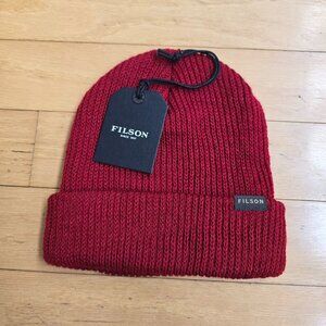 Filson | Watch Cap burgundy red wool knit beanie